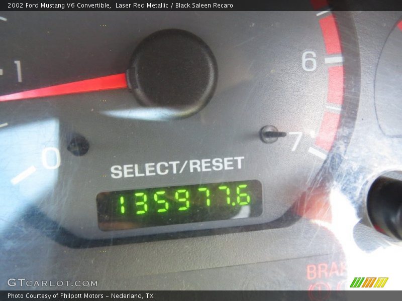 Laser Red Metallic / Black Saleen Recaro 2002 Ford Mustang V6 Convertible