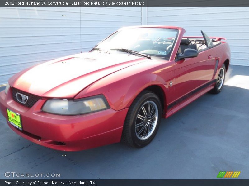 Laser Red Metallic / Black Saleen Recaro 2002 Ford Mustang V6 Convertible