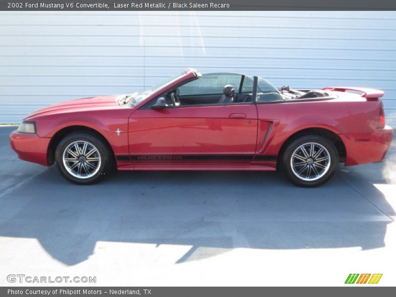 Laser Red Metallic / Black Saleen Recaro 2002 Ford Mustang V6 Convertible