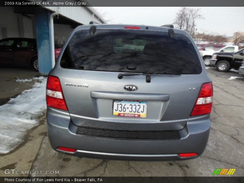 Alpine Gray / Gray 2009 Kia Sorento LX 4x4