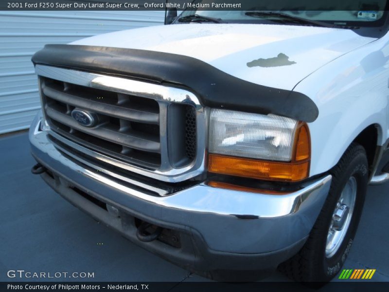 Oxford White / Medium Parchment 2001 Ford F250 Super Duty Lariat Super Crew
