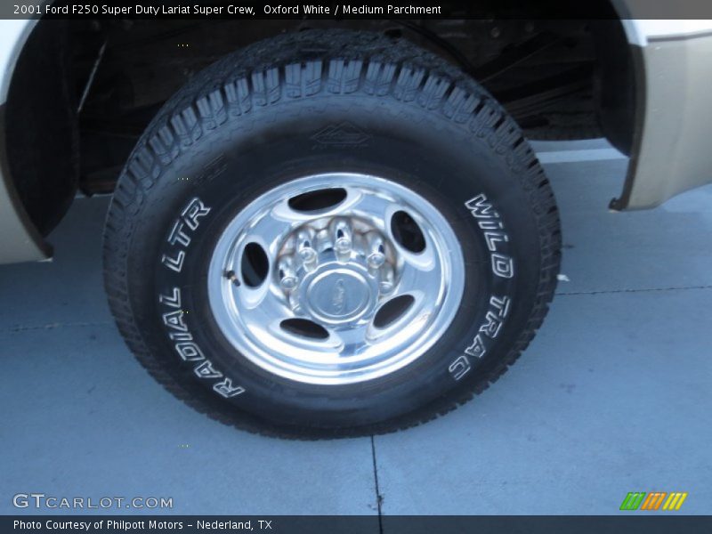 Oxford White / Medium Parchment 2001 Ford F250 Super Duty Lariat Super Crew