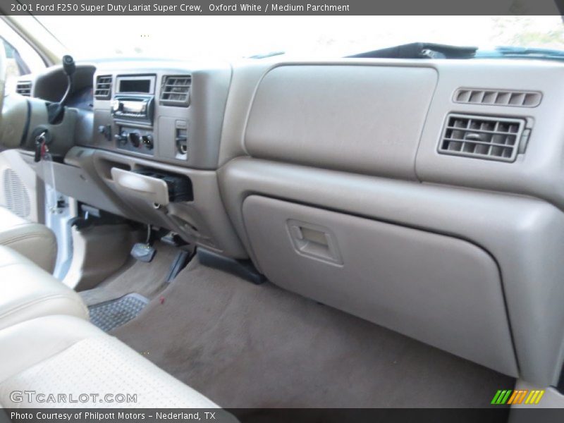 Oxford White / Medium Parchment 2001 Ford F250 Super Duty Lariat Super Crew