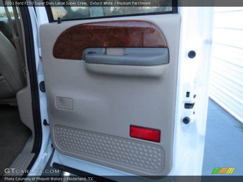 Oxford White / Medium Parchment 2001 Ford F250 Super Duty Lariat Super Crew