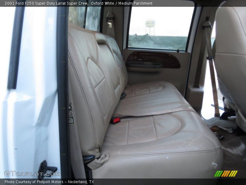 Oxford White / Medium Parchment 2001 Ford F250 Super Duty Lariat Super Crew