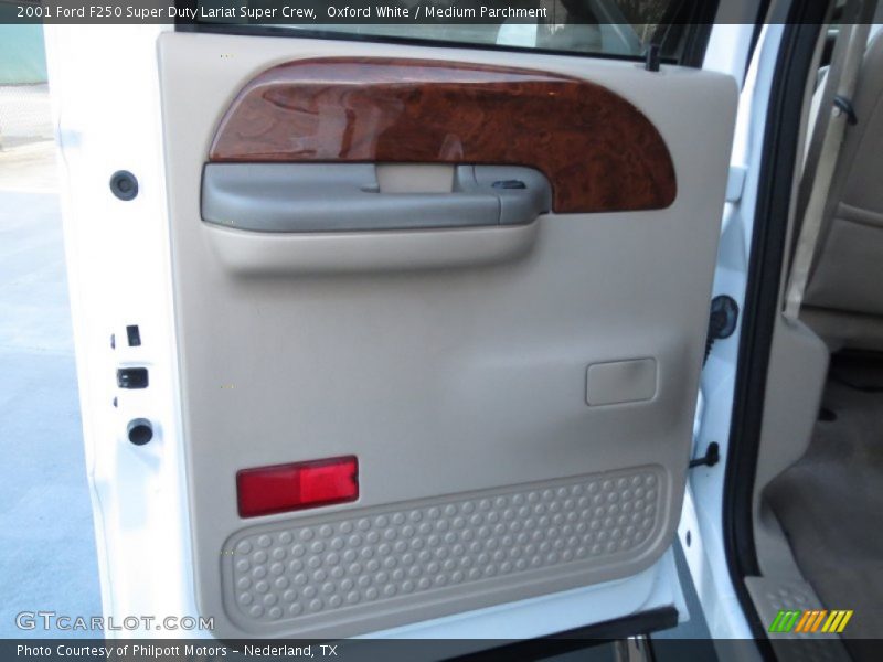 Oxford White / Medium Parchment 2001 Ford F250 Super Duty Lariat Super Crew