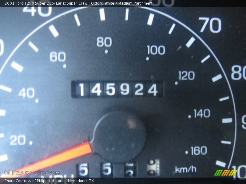 Oxford White / Medium Parchment 2001 Ford F250 Super Duty Lariat Super Crew