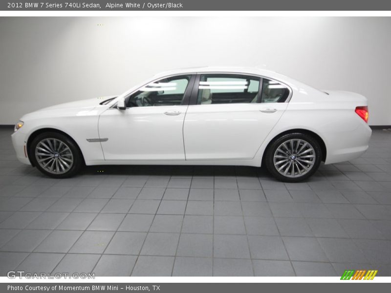 Alpine White / Oyster/Black 2012 BMW 7 Series 740Li Sedan