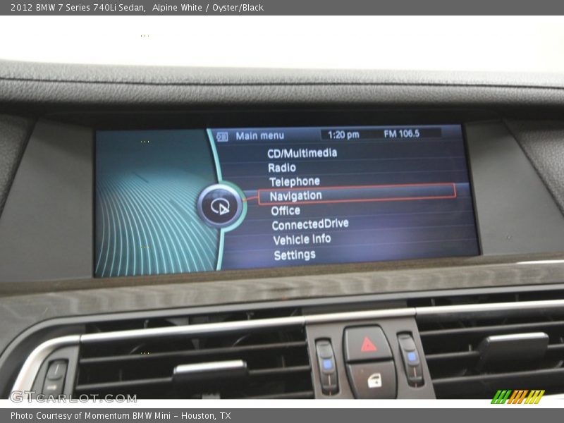 Alpine White / Oyster/Black 2012 BMW 7 Series 740Li Sedan