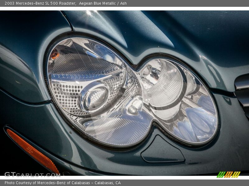 Aegean Blue Metallic / Ash 2003 Mercedes-Benz SL 500 Roadster