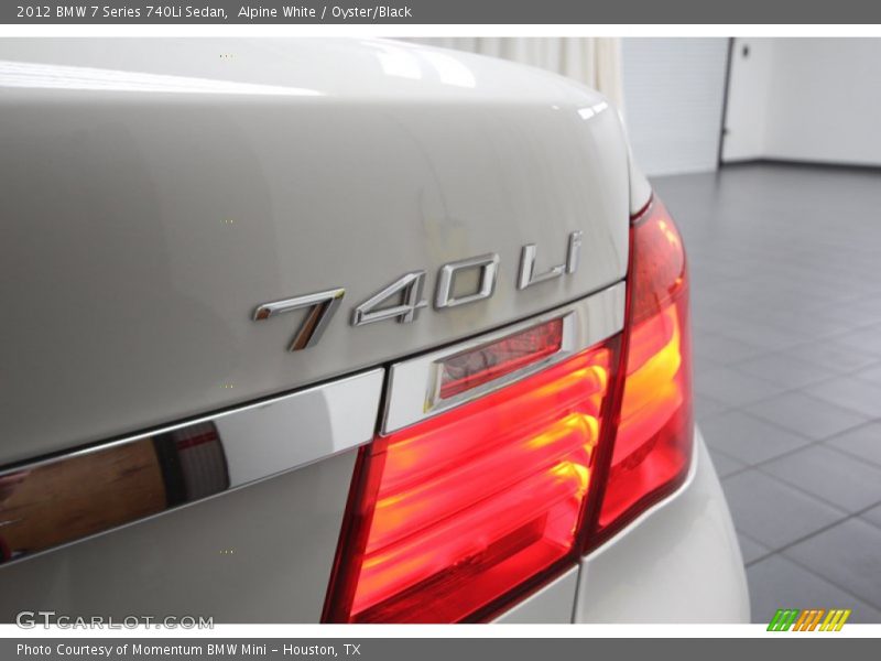 Alpine White / Oyster/Black 2012 BMW 7 Series 740Li Sedan