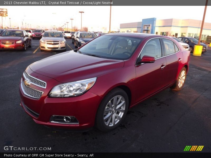 Crystal Red Tintcoat / Cocoa/Light Neutral 2013 Chevrolet Malibu LTZ