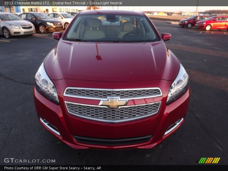 Crystal Red Tintcoat / Cocoa/Light Neutral 2013 Chevrolet Malibu LTZ
