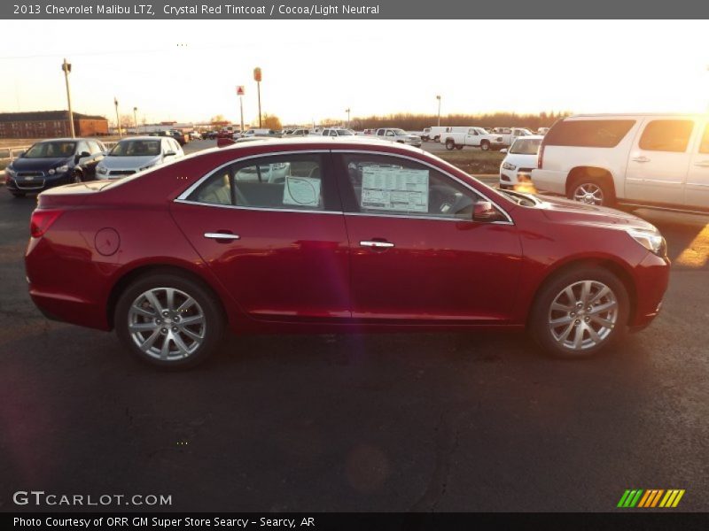 Crystal Red Tintcoat / Cocoa/Light Neutral 2013 Chevrolet Malibu LTZ