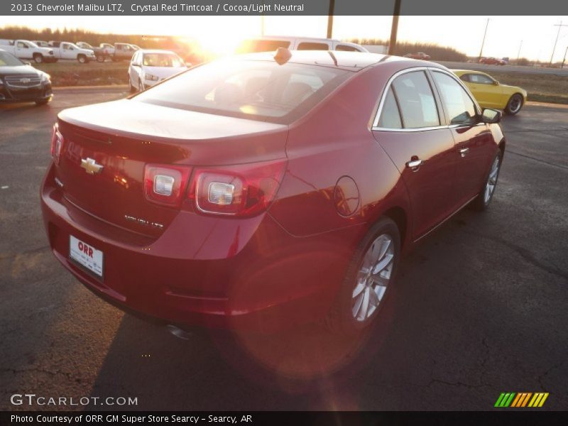Crystal Red Tintcoat / Cocoa/Light Neutral 2013 Chevrolet Malibu LTZ