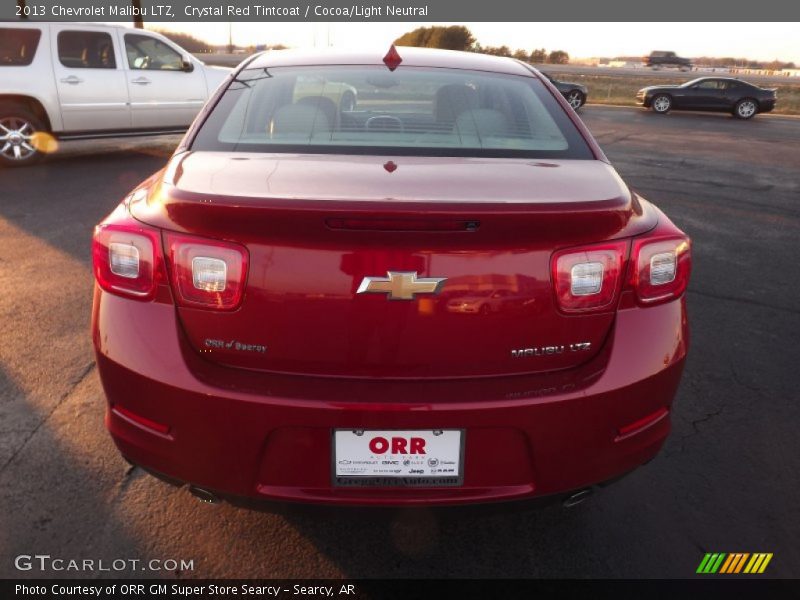 Crystal Red Tintcoat / Cocoa/Light Neutral 2013 Chevrolet Malibu LTZ