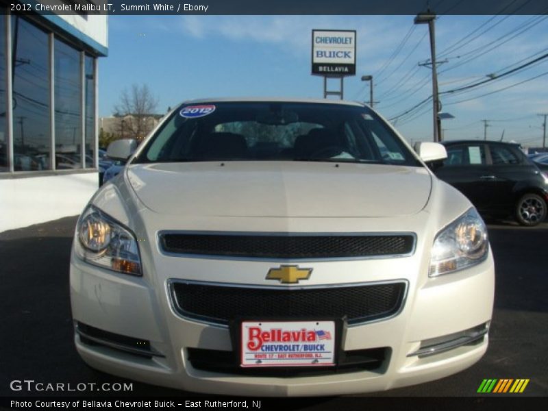 Summit White / Ebony 2012 Chevrolet Malibu LT