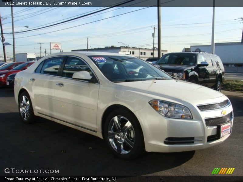 Summit White / Ebony 2012 Chevrolet Malibu LT