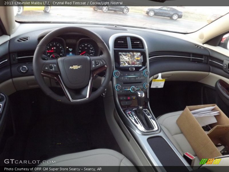 Crystal Red Tintcoat / Cocoa/Light Neutral 2013 Chevrolet Malibu LTZ