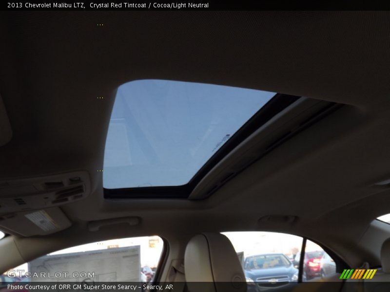 Crystal Red Tintcoat / Cocoa/Light Neutral 2013 Chevrolet Malibu LTZ