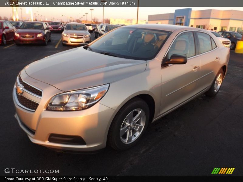 Champagne Silver Metallic / Jet Black/Titanium 2013 Chevrolet Malibu LS
