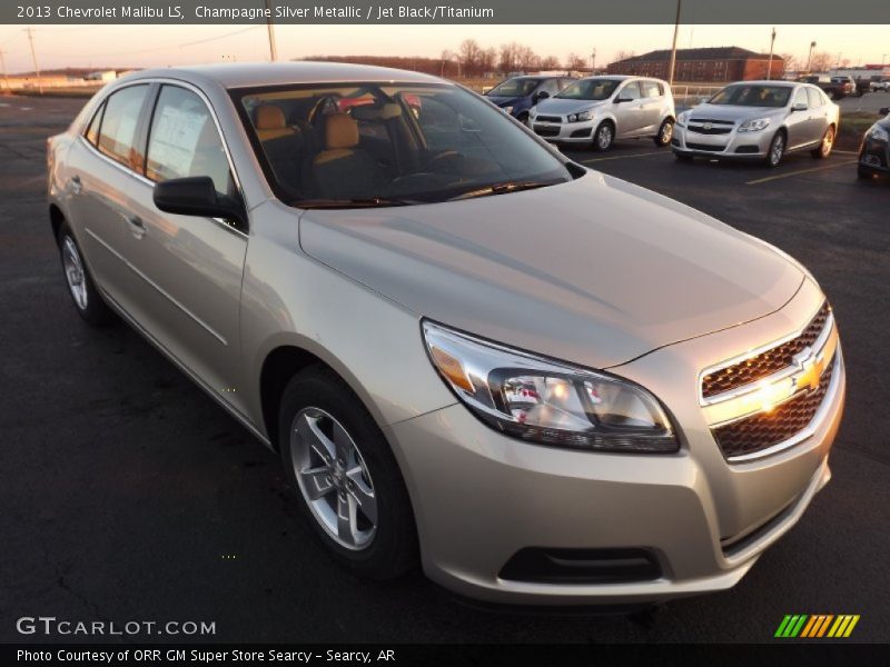 Champagne Silver Metallic / Jet Black/Titanium 2013 Chevrolet Malibu LS
