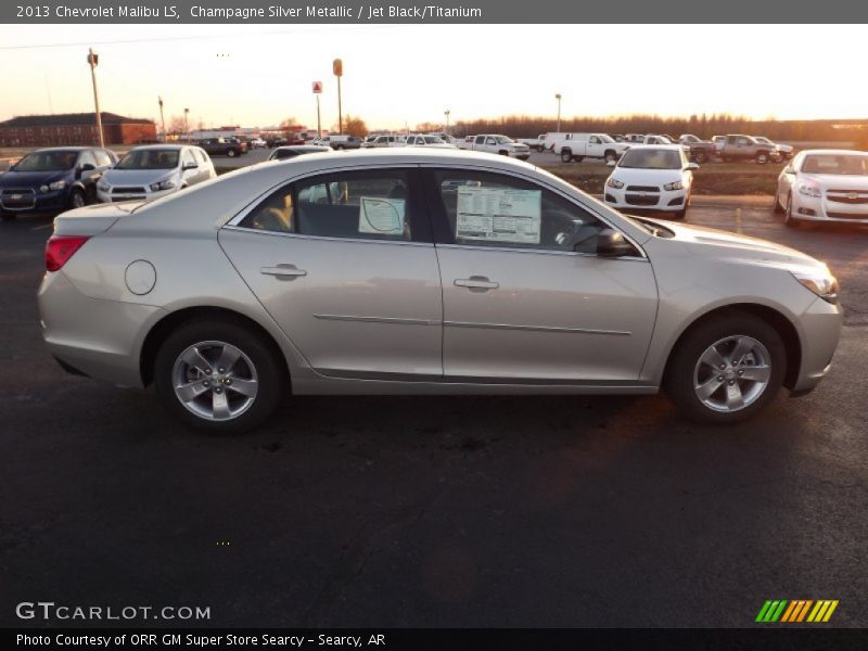 Champagne Silver Metallic / Jet Black/Titanium 2013 Chevrolet Malibu LS