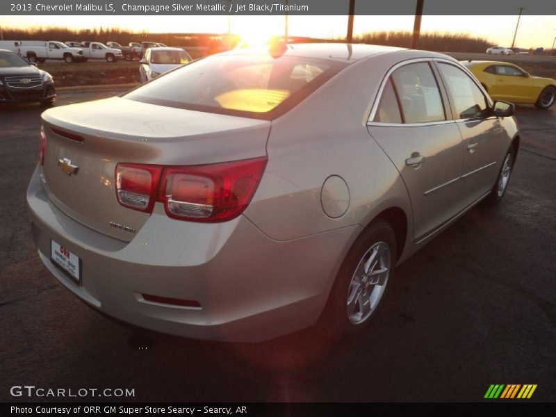 Champagne Silver Metallic / Jet Black/Titanium 2013 Chevrolet Malibu LS