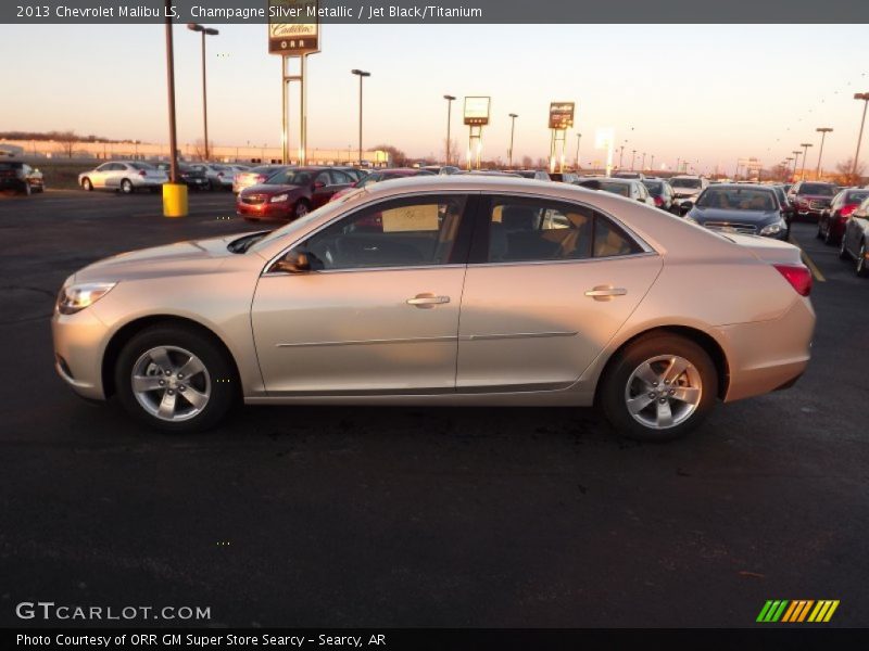 Champagne Silver Metallic / Jet Black/Titanium 2013 Chevrolet Malibu LS