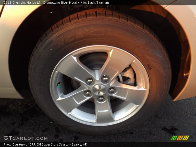 Champagne Silver Metallic / Jet Black/Titanium 2013 Chevrolet Malibu LS