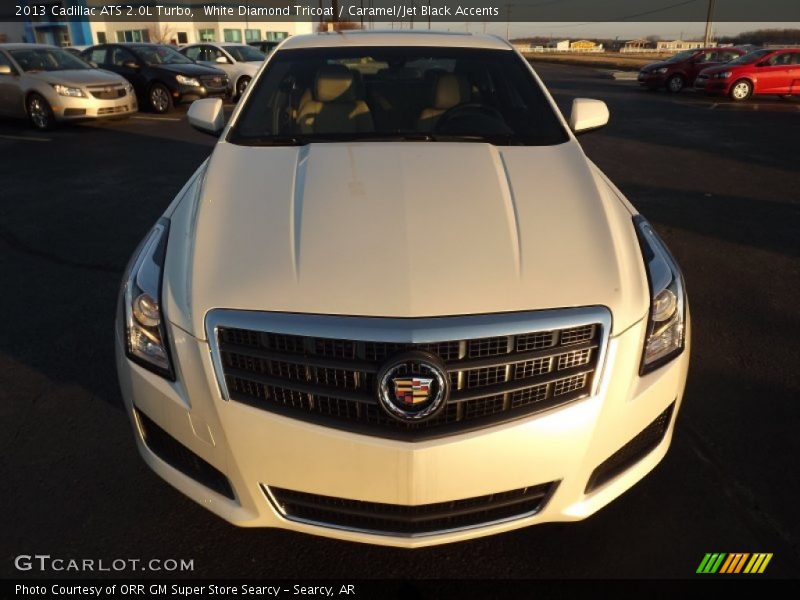 White Diamond Tricoat / Caramel/Jet Black Accents 2013 Cadillac ATS 2.0L Turbo