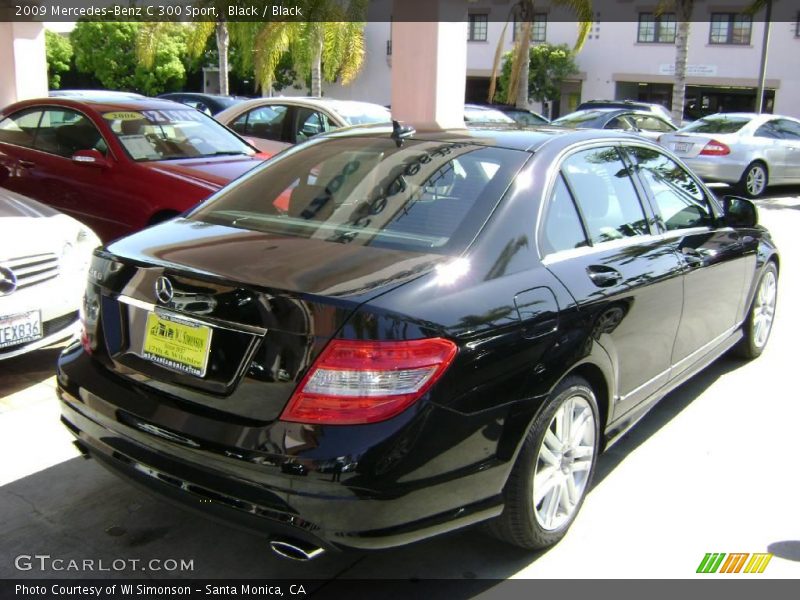 Black / Black 2009 Mercedes-Benz C 300 Sport