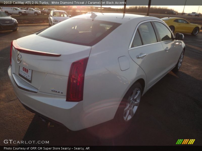 White Diamond Tricoat / Caramel/Jet Black Accents 2013 Cadillac ATS 2.0L Turbo