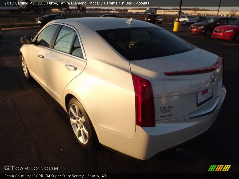 White Diamond Tricoat / Caramel/Jet Black Accents 2013 Cadillac ATS 2.0L Turbo