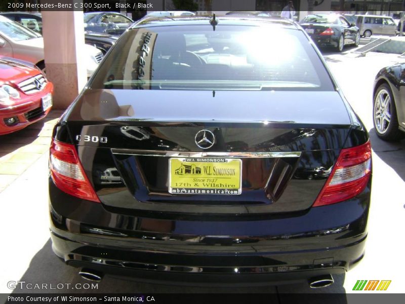 Black / Black 2009 Mercedes-Benz C 300 Sport