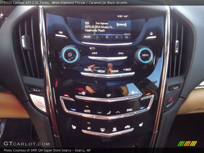 White Diamond Tricoat / Caramel/Jet Black Accents 2013 Cadillac ATS 2.0L Turbo