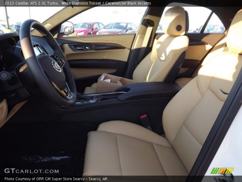 White Diamond Tricoat / Caramel/Jet Black Accents 2013 Cadillac ATS 2.0L Turbo