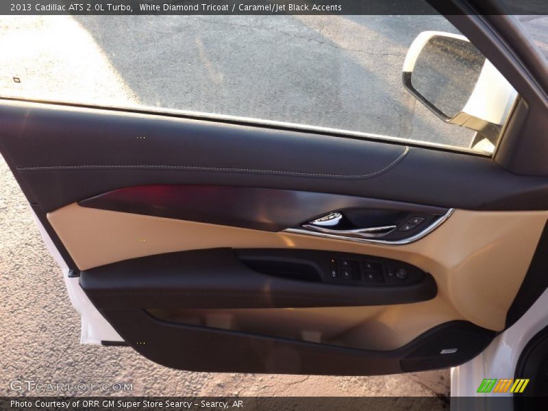 White Diamond Tricoat / Caramel/Jet Black Accents 2013 Cadillac ATS 2.0L Turbo