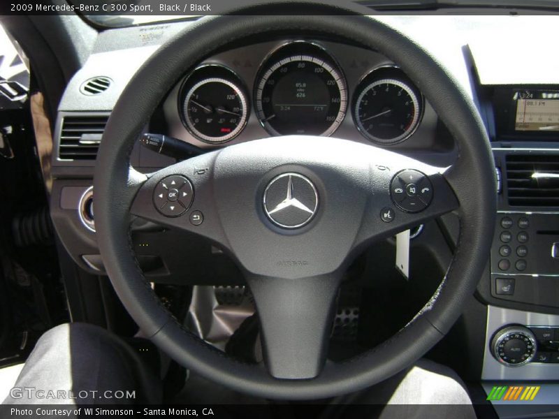 Black / Black 2009 Mercedes-Benz C 300 Sport