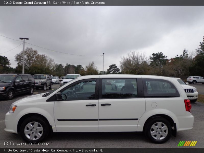 Stone White / Black/Light Graystone 2012 Dodge Grand Caravan SE