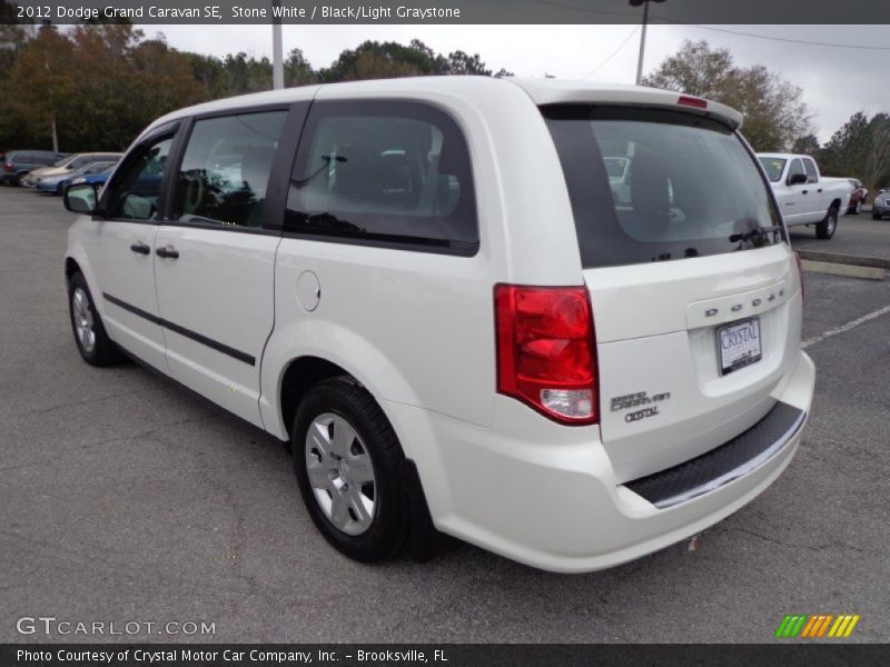 Stone White / Black/Light Graystone 2012 Dodge Grand Caravan SE