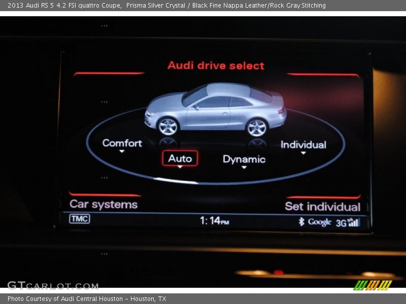 Prisma Silver Crystal / Black Fine Nappa Leather/Rock Gray Stitching 2013 Audi RS 5 4.2 FSI quattro Coupe