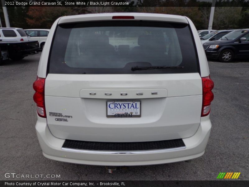 Stone White / Black/Light Graystone 2012 Dodge Grand Caravan SE