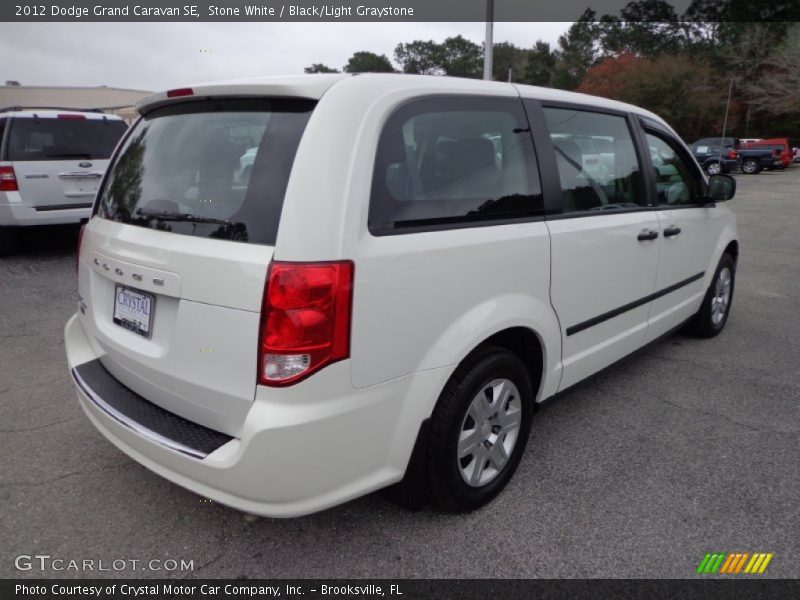 Stone White / Black/Light Graystone 2012 Dodge Grand Caravan SE