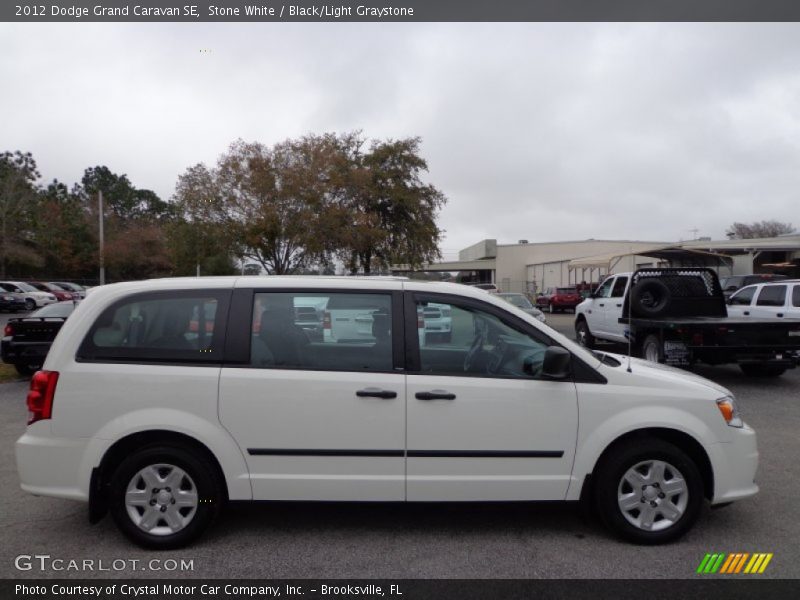Stone White / Black/Light Graystone 2012 Dodge Grand Caravan SE