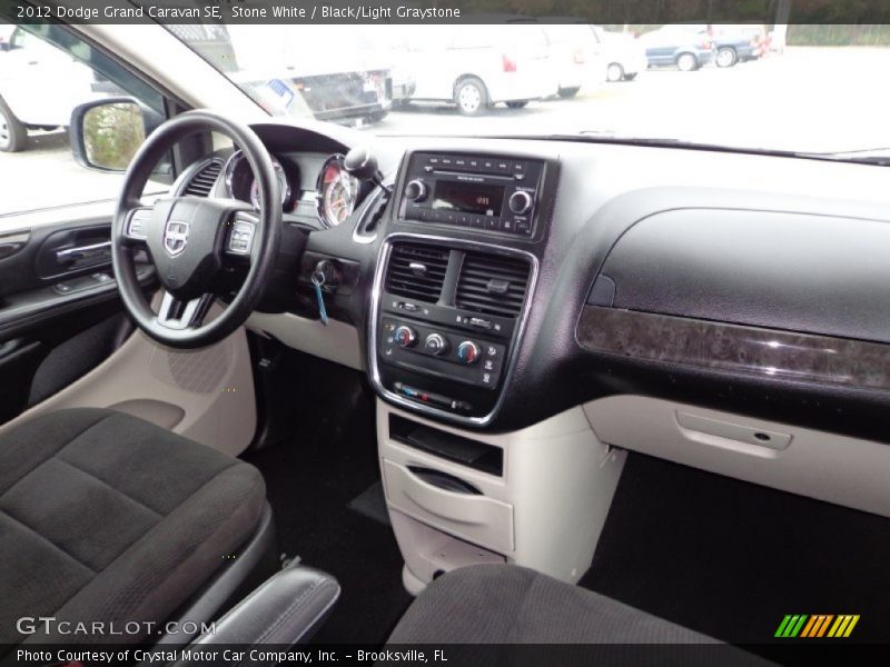 Stone White / Black/Light Graystone 2012 Dodge Grand Caravan SE