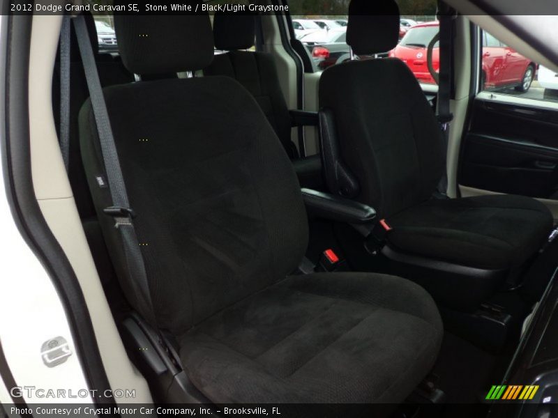 Stone White / Black/Light Graystone 2012 Dodge Grand Caravan SE