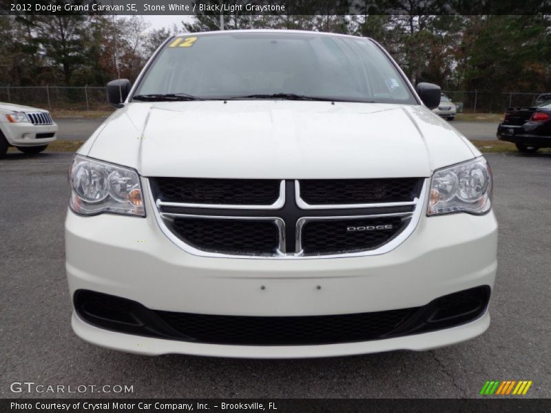 Stone White / Black/Light Graystone 2012 Dodge Grand Caravan SE
