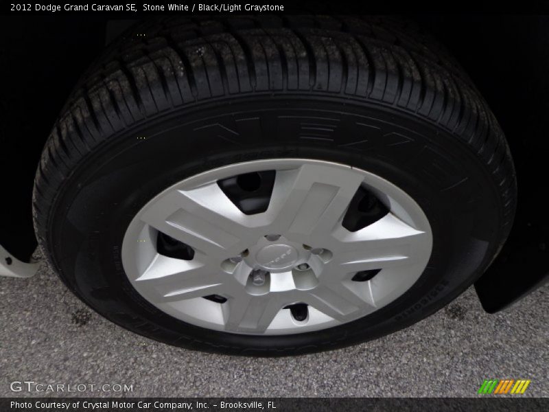 Stone White / Black/Light Graystone 2012 Dodge Grand Caravan SE