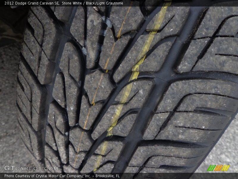 Stone White / Black/Light Graystone 2012 Dodge Grand Caravan SE